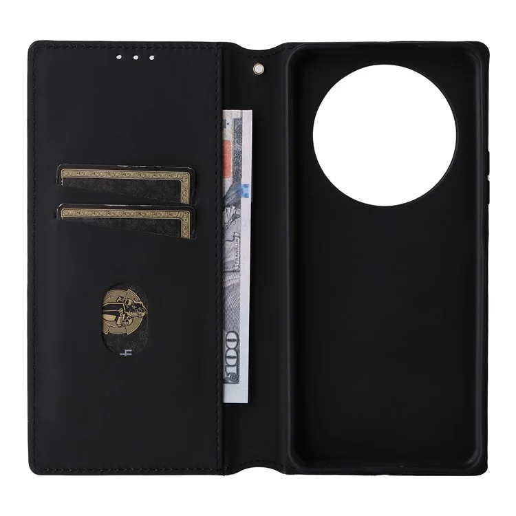 Für Honor X9c Smart 5G / X60 5G Brieftasche Hülle Rhombus geprägtes Leder Handyhülle - Schwarz