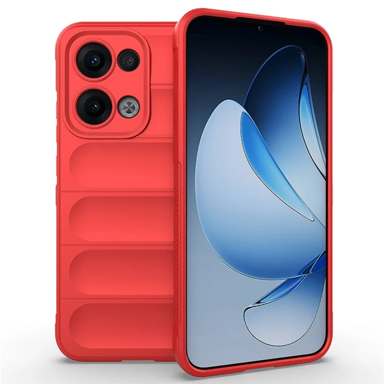 Custodia per Oppo Reno13 5G (versione globale) - Antiurto, morbida in TPU, cover posteriore robusta - Rosso