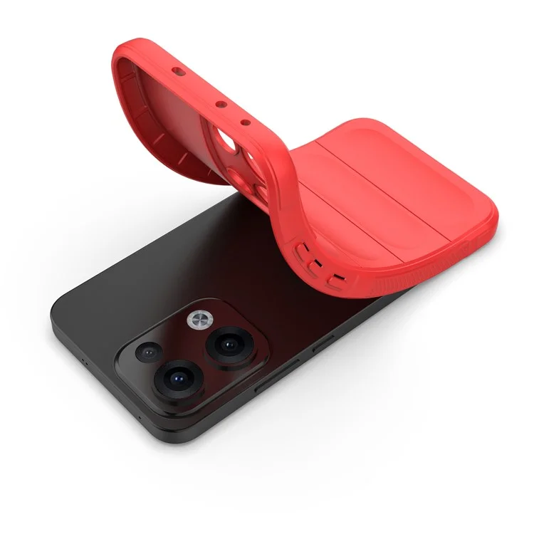 Custodia per Oppo Reno13 5G (versione globale) - Antiurto, morbida in TPU, cover posteriore robusta - Rosso