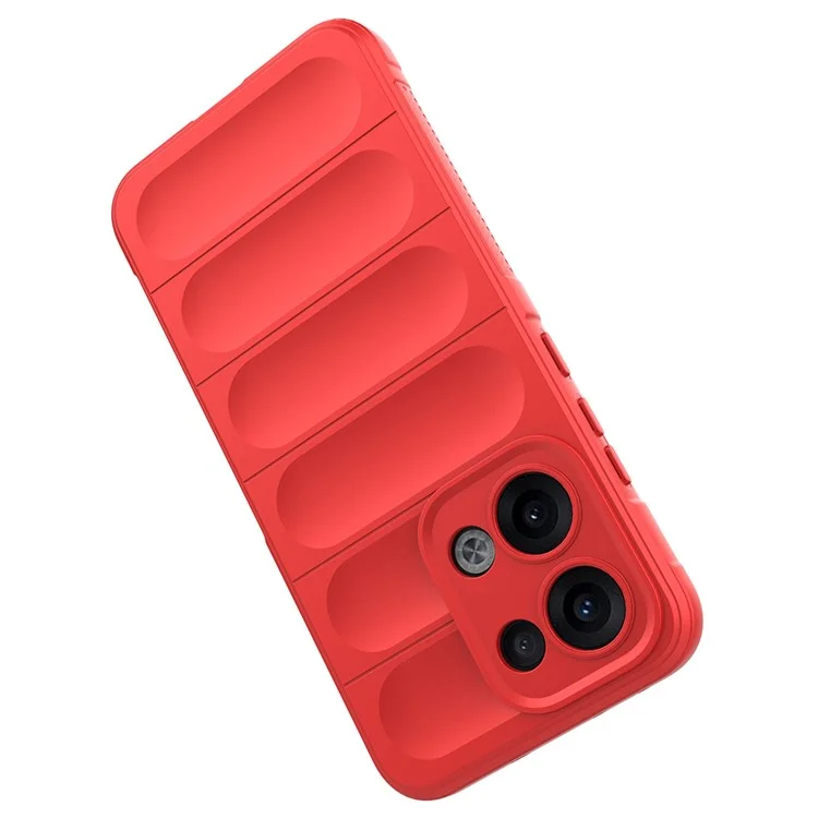 Custodia per Oppo Reno13 5G (versione globale) - Antiurto, morbida in TPU, cover posteriore robusta - Rosso