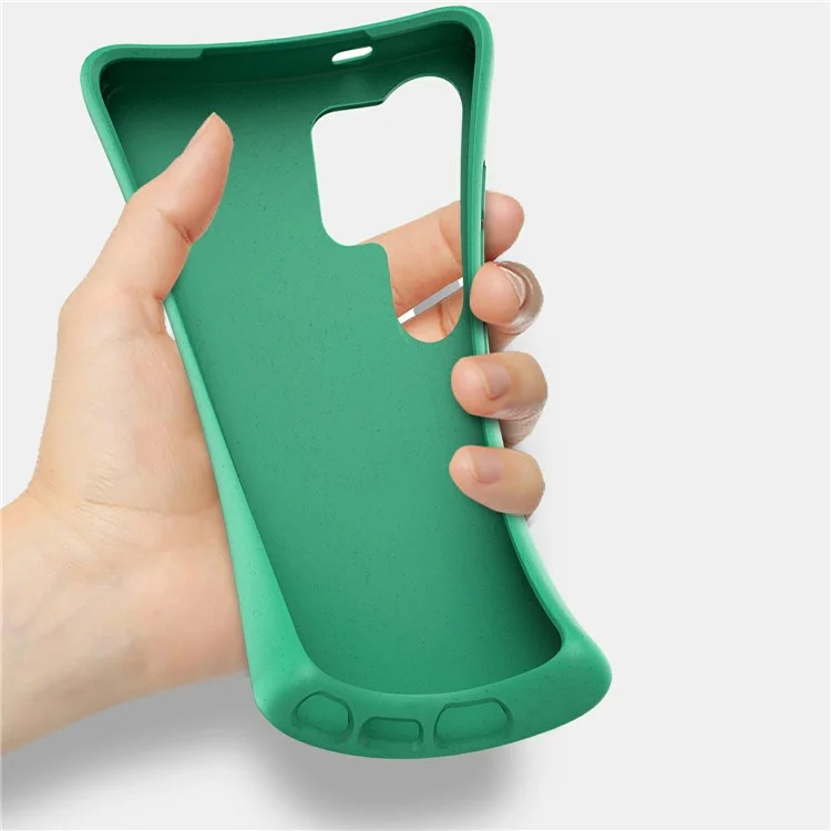 For Samsung Galaxy S25 Ultra Case Biodegradable Wheat Straw + TPU Matte Phone Cover - Green