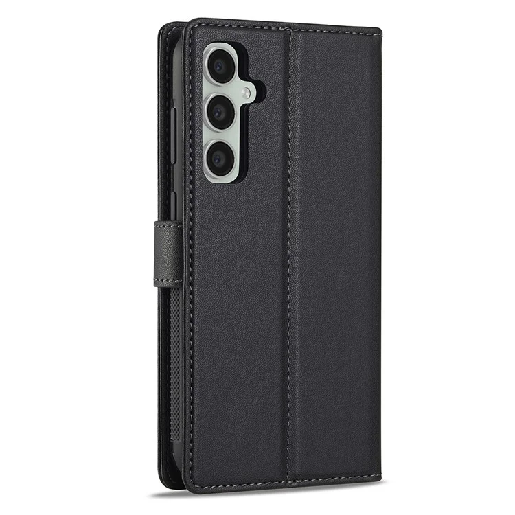 Capa LC.IMEEKE L2 Series para Samsung Galaxy A36 5G, de couro PU, carteira com tampa de telefone magnética destacável - Preta