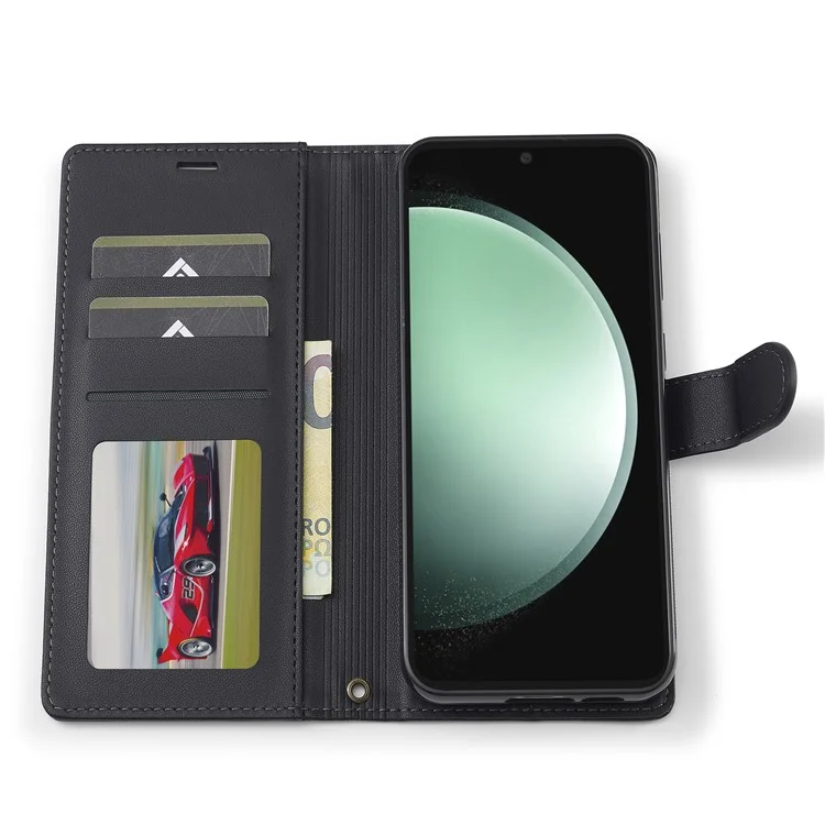 Capa LC.IMEEKE L2 Series para Samsung Galaxy A36 5G, de couro PU, carteira com tampa de telefone magnética destacável - Preta
