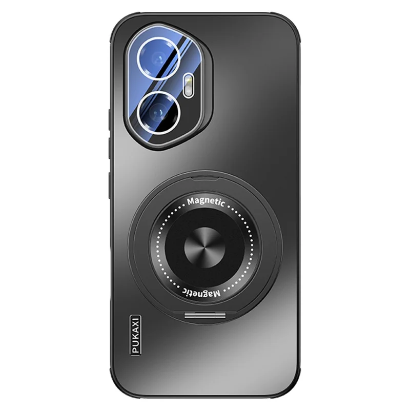 For Honor 300 Case Compatible with MagSafe Kickstand TPU PC Heat Dissipation Phone Cover - Black