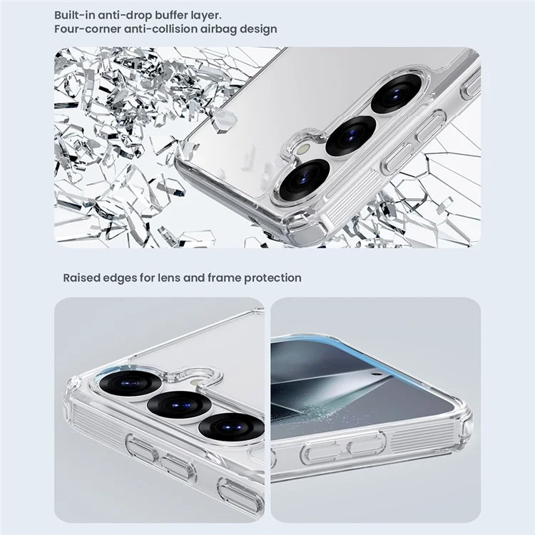 Funda NILLKIN Pro Series para Samsung Galaxy S25, de TPU y PC, transparente.