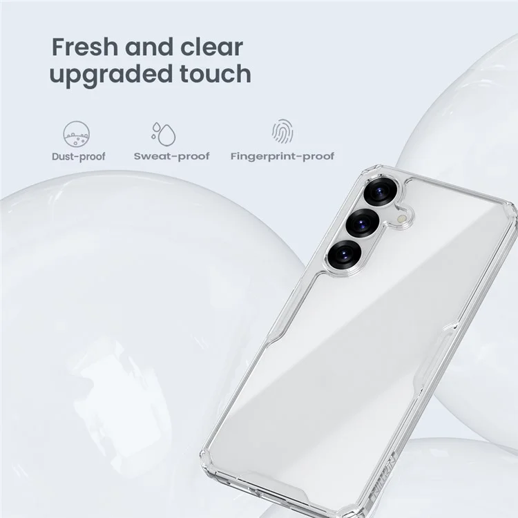 Funda NILLKIN Pro Series para Samsung Galaxy S25, de TPU y PC, transparente.