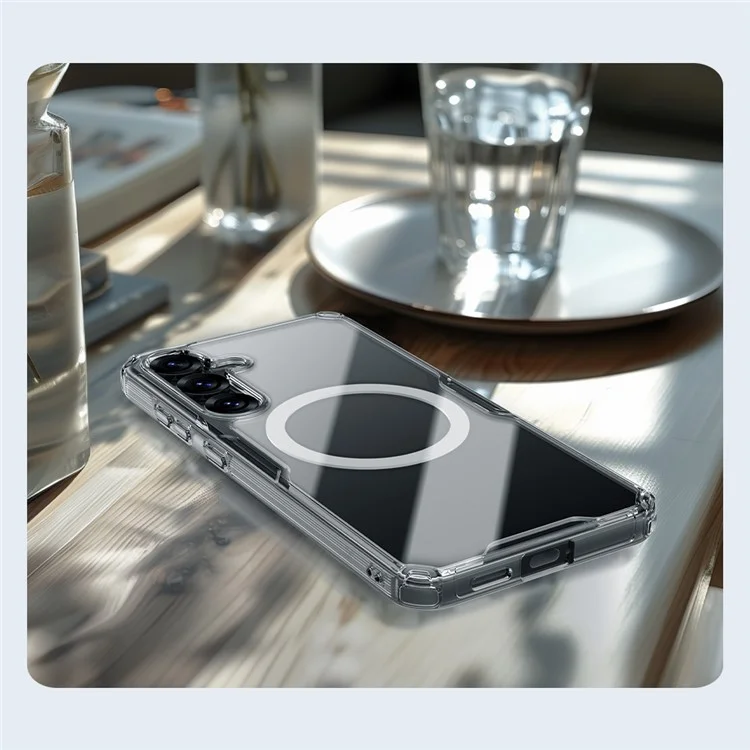 NILLKIN Pro Series für Samsung Galaxy S25 Hülle kompatibel mit MagSafe TPU PC Transparente Handyhülle