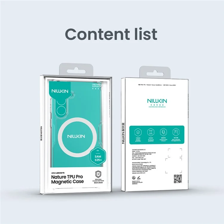 NILLKIN Pro Series für Samsung Galaxy S25 Hülle kompatibel mit MagSafe TPU PC Transparente Handyhülle