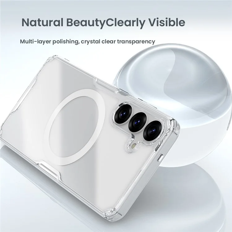 Чехол NILLKIN Pro Series для Samsung Galaxy S25+ совместимый с MagSafe, из ТПУ и ПК, прозрачный.