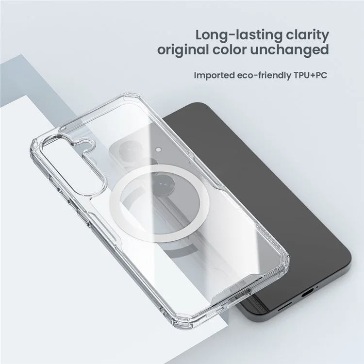 Чехол NILLKIN Pro Series для Samsung Galaxy S25+ совместимый с MagSafe, из ТПУ и ПК, прозрачный.
