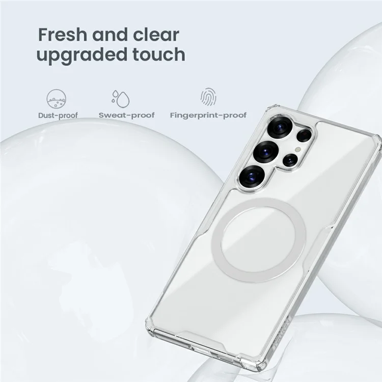 NILLKIN Pro Series for Samsung Galaxy S25 Ultra Case Compatible with MagSafe TPU PC Clear Phone Cover