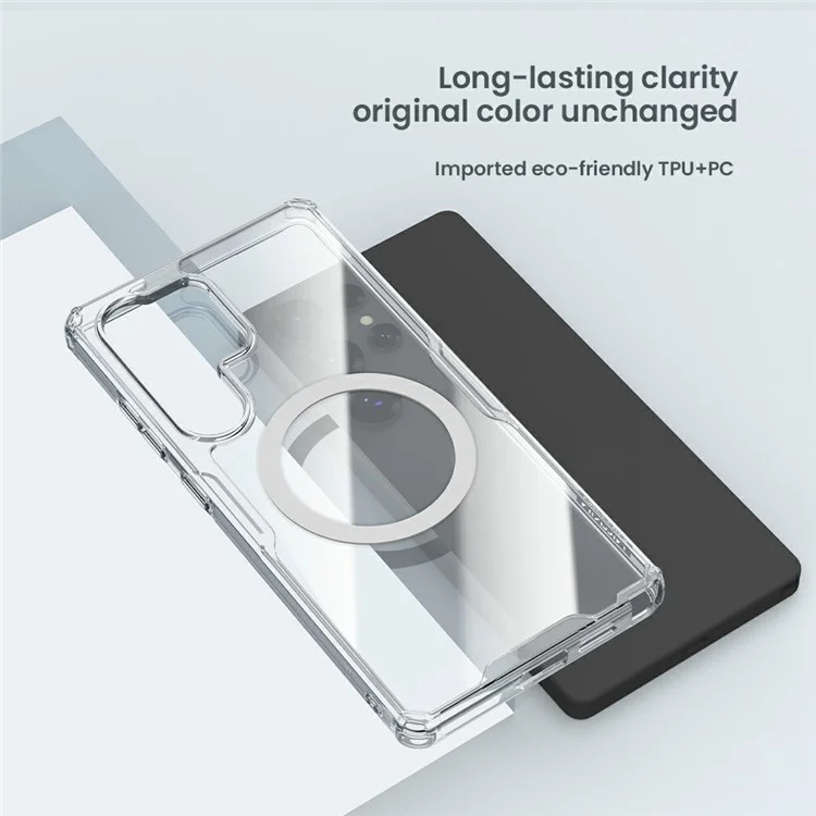 NILLKIN Pro Series for Samsung Galaxy S25 Ultra Case Compatible with MagSafe TPU PC Clear Phone Cover