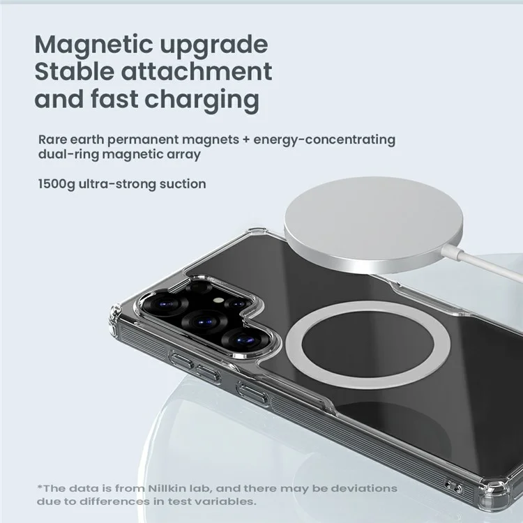 NILLKIN Pro Series for Samsung Galaxy S25 Ultra Case Compatible with MagSafe TPU PC Clear Phone Cover