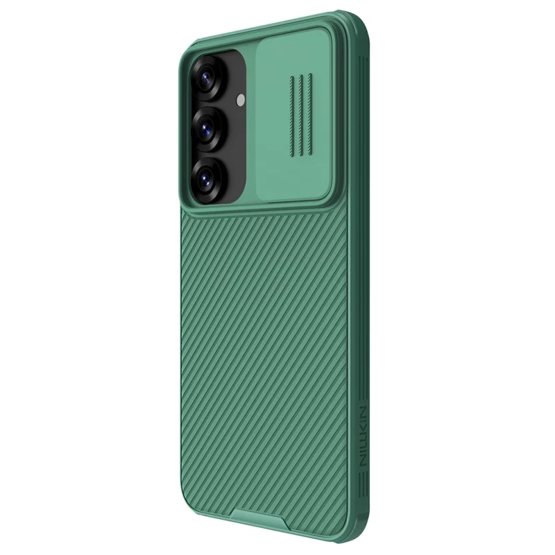 NILLKIN Camshield Pro Series for Samsung Galaxy S25+ Case PC + TPU Slide Camera Lid Phone Cover - Green