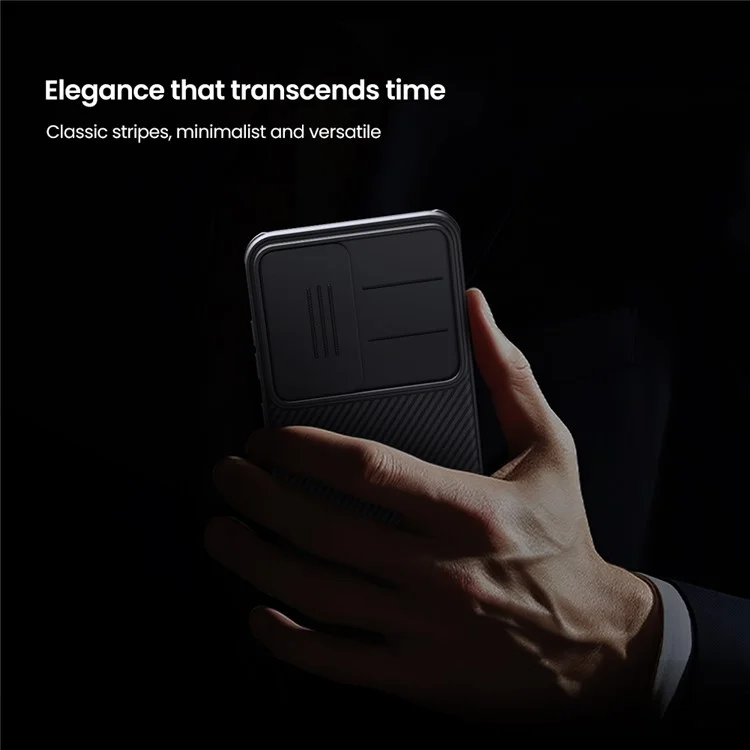 NILLKIN Camshield Pro para Capa Samsung Galaxy S25+ Compatível com MagSafe TPU + Capa de Telefone PC com Slider de Câmera - Preto