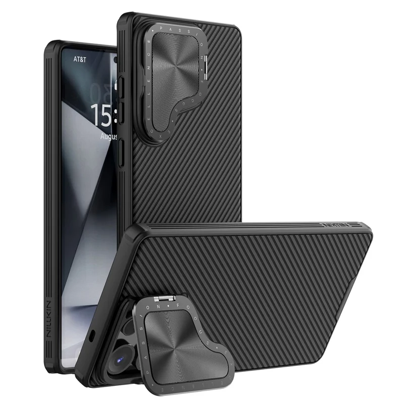 NILLKIN Camshield Prop Magnetic Series for Samsung Galaxy S25 Ultra Case Compatible with MagSafe PC + TPU Phone Cover with Camera Cover - Black