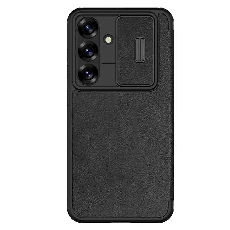 ЧЕХОЛ NILLKIN Qin Pro Series для Samsung Galaxy S25 с отделениями для карт, кожаная крышка для телефона - черный
