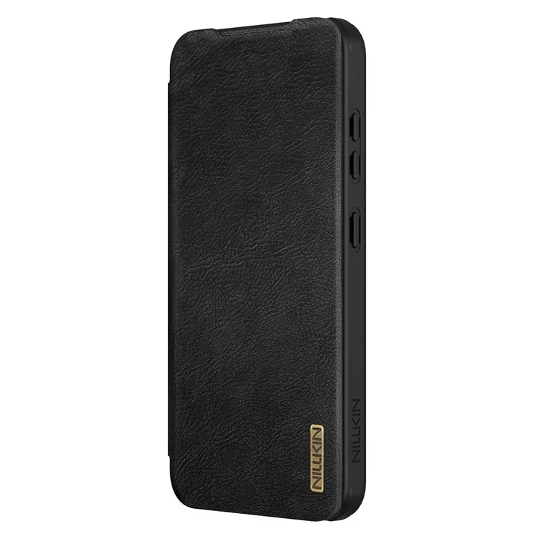 ЧЕХОЛ NILLKIN Qin Pro Series для Samsung Galaxy S25 с отделениями для карт, кожаная крышка для телефона - черный