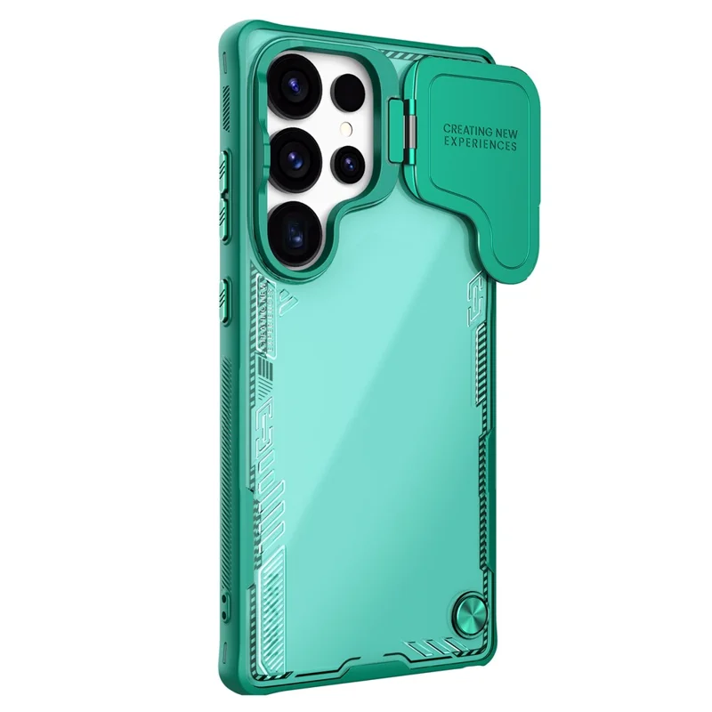 NILLKIN Iceblade Prop For Samsung Galaxy S25 Ultra Case Lens Cover Kickstand PC + TPU Phone Cover - Green