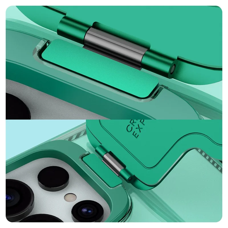 NILLKIN Iceblade Prop For Samsung Galaxy S25 Ultra Case Lens Cover Kickstand PC + TPU Phone Cover - Green
