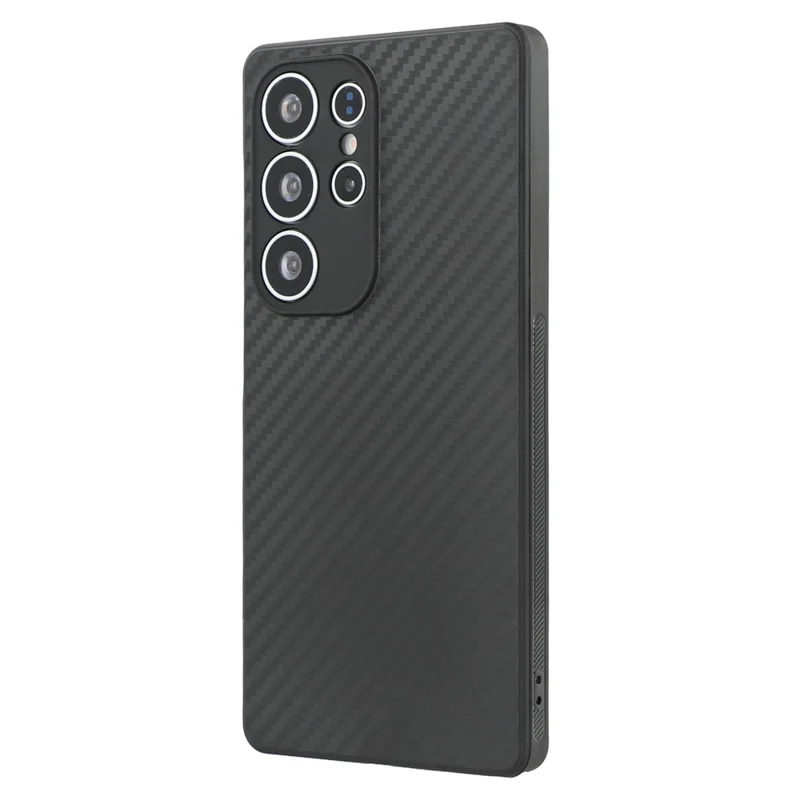 For Samsung Galaxy S25 Ultra Case Flexible TPU Carbon Fiber Texture Shockproof Phone Cover