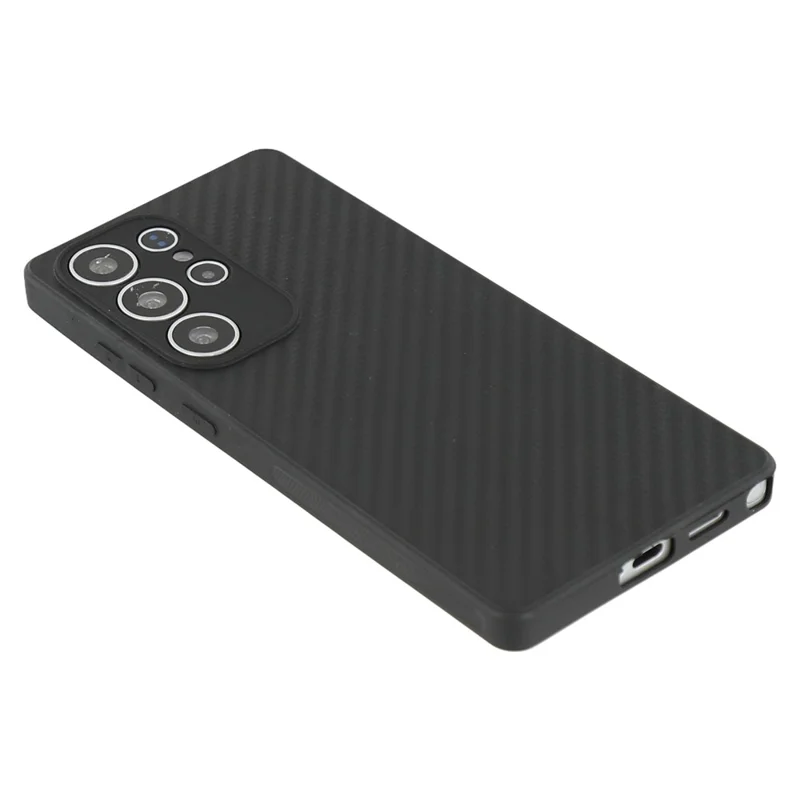 For Samsung Galaxy S25 Ultra Case Flexible TPU Carbon Fiber Texture Shockproof Phone Cover