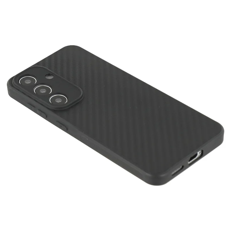 For Samsung Galaxy S25+ Case Flexible TPU Carbon Fiber Texture Shockproof Phone Cover