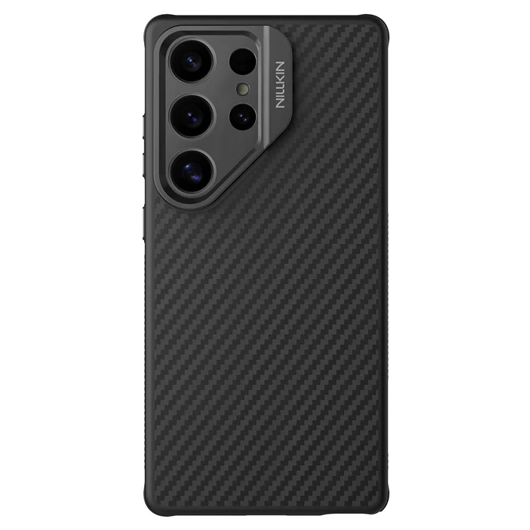 Чехол NILLKIN для Samsung Galaxy S25 Ultra, совместимый с MagSafe, с TPU + арамидным волокном, подставкой и точными вырезами для объектива.