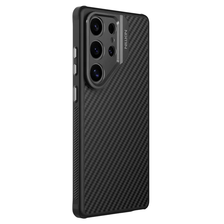 Чехол NILLKIN для Samsung Galaxy S25 Ultra, совместимый с MagSafe, с TPU + арамидным волокном, подставкой и точными вырезами для объектива.