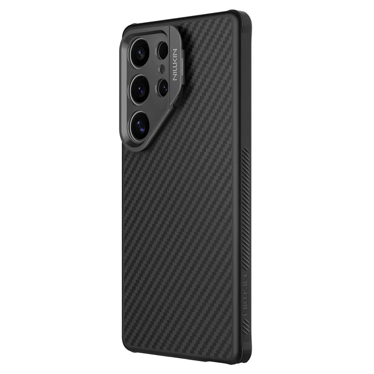 Чехол NILLKIN для Samsung Galaxy S25 Ultra, совместимый с MagSafe, с TPU + арамидным волокном, подставкой и точными вырезами для объектива.