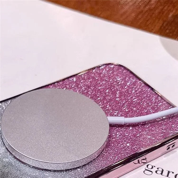 Hülle für Samsung Galaxy S24 kompatibel mit MagSafe, elektroplattierter Farbverlauf Glitter TPU-Handyhülle - Roségold