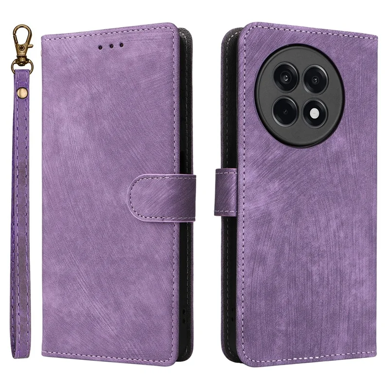 Étui portefeuille pour OnePlus Ace 5 5G / Ace 5 Pro 5G / 13R 5G avec protection RFID en cuir PU avec support et fenêtre - Violet