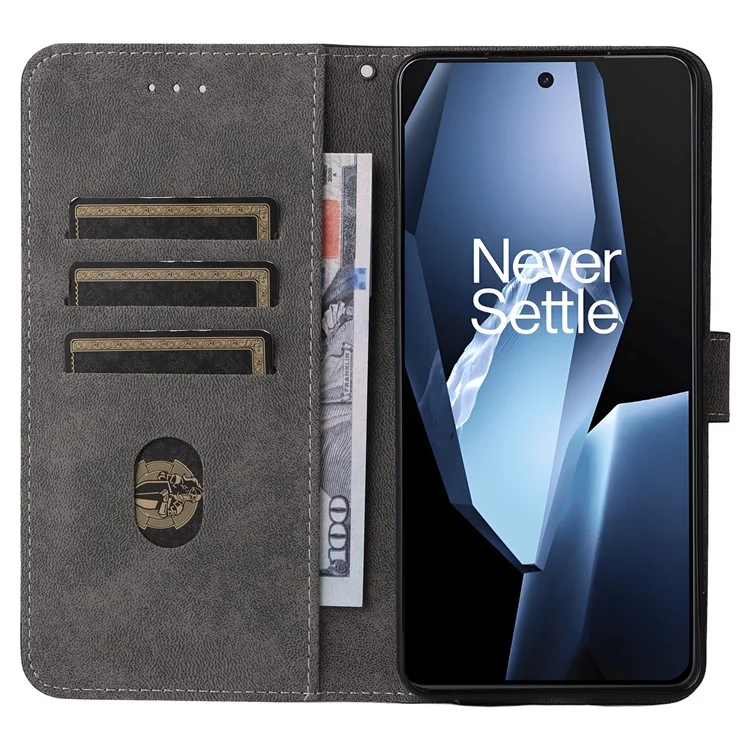 Étui portefeuille pour OnePlus Ace 5 5G / Ace 5 Pro 5G / 13R 5G avec protection RFID en cuir PU avec support et fenêtre - Violet