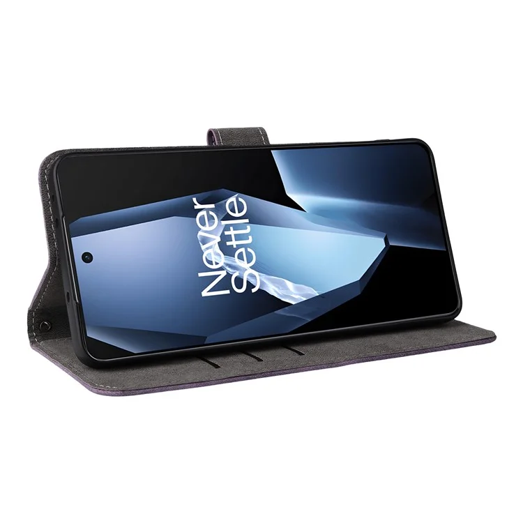 Étui portefeuille pour OnePlus Ace 5 5G / Ace 5 Pro 5G / 13R 5G avec protection RFID en cuir PU avec support et fenêtre - Violet