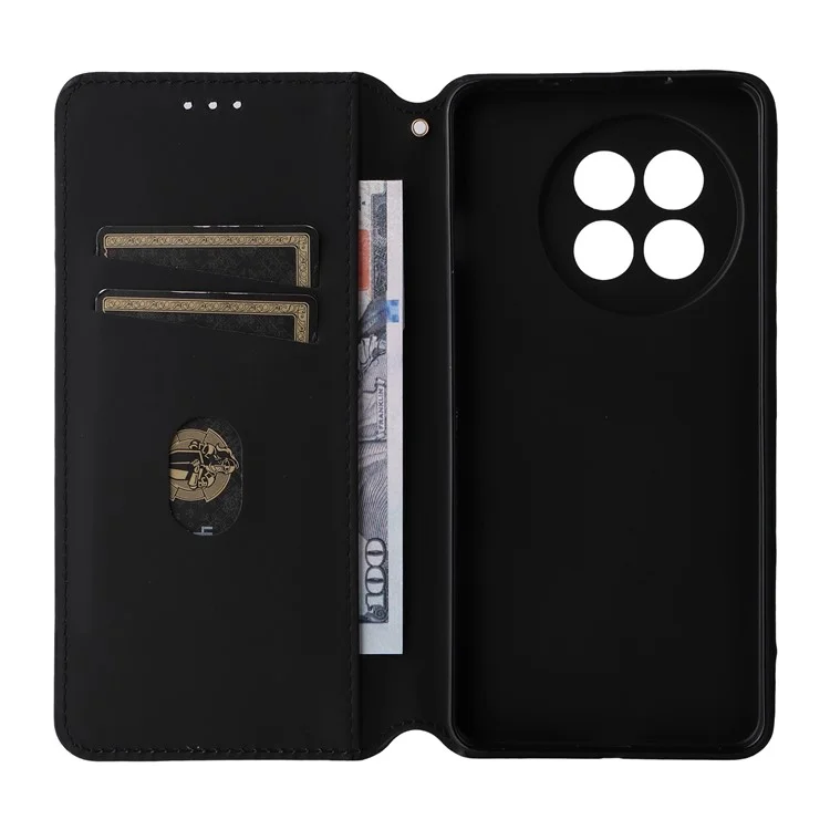 Étui portefeuille pour OnePlus Ace 5 5G / Ace 5 Pro 5G / 13R 5G, couverture en cuir avec motif en losange - Rouge