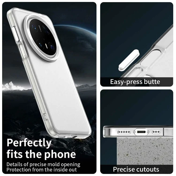 Coque pour Huawei Mate 70 Pro / 70 Pro+ PC+TPU+PET mat anti-chute - Blanc