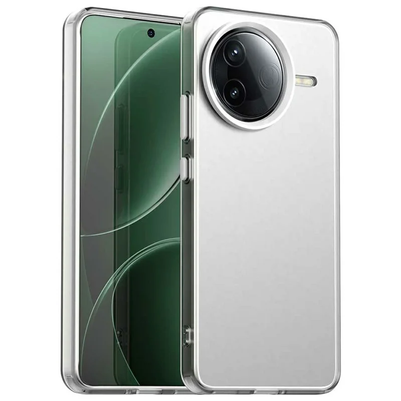 For Xiaomi Poco F7 Pro 5G / Redmi K80 5G Case PC+TPU+PET Matte Anti-Drop Phone Back Cover - White