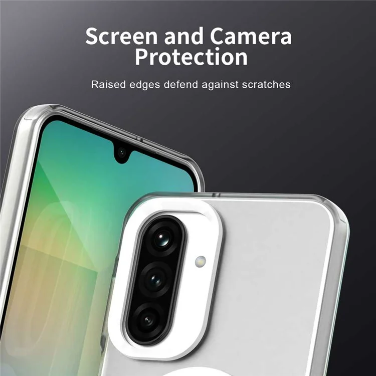 Custodia per Samsung Galaxy A26 5G compatibile con MagSafe, cover posteriore ibrida anti-caduta - Bianco