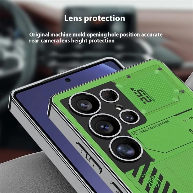 GKK For Samsung Galaxy S25 Ultra Case PC+TPU Protective Phone Cover AG Phantom Design - Yellow