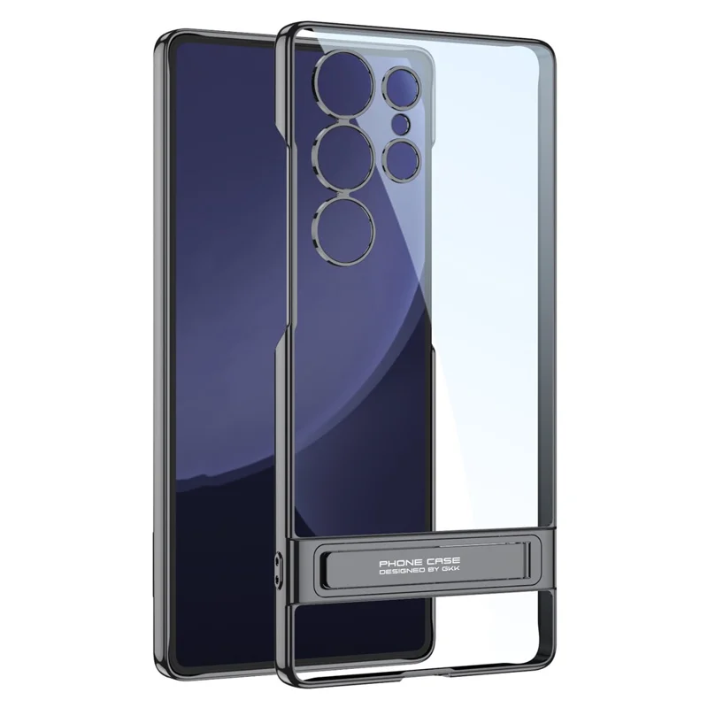 GKK For Samsung Galaxy S25 Ultra Case with Kickstand Hard PC Phone Back Cover - Black