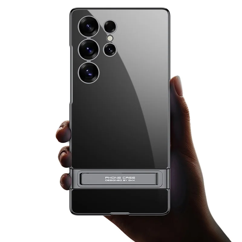 GKK For Samsung Galaxy S25 Ultra Case with Kickstand Hard PC Phone Back Cover - Black