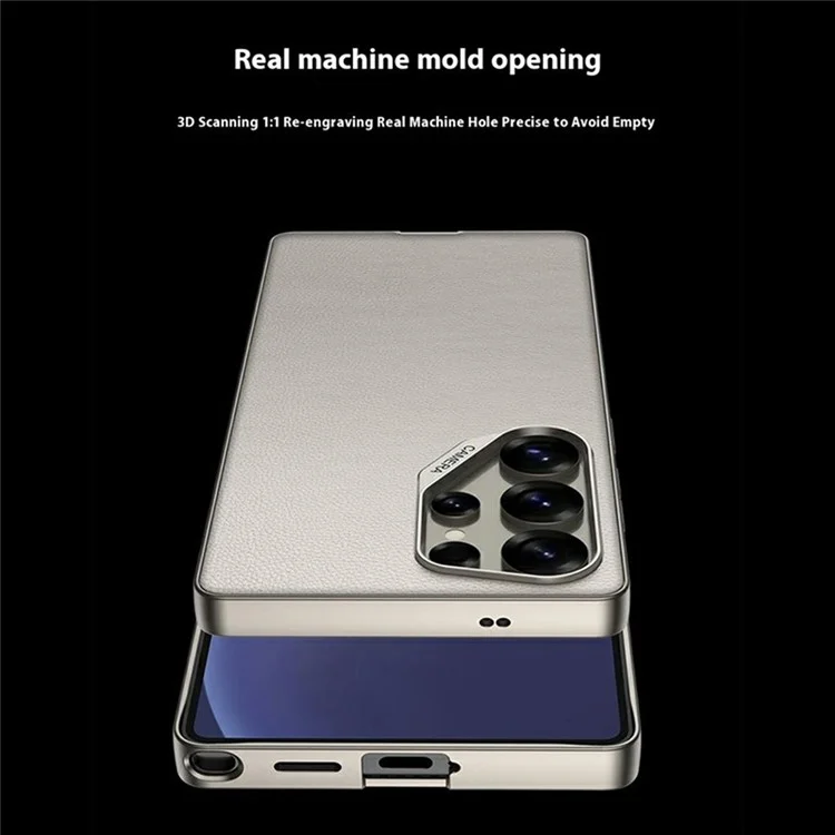 GKK Hybrid-PU-Handyhülle für Samsung Galaxy S23 Ultra, Titanium Grey