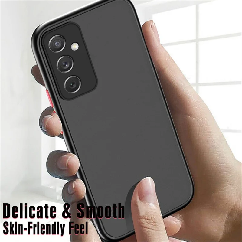 For Samsung Galaxy A35 5G Case TPU + PC Matte Anti Drop Phone Back Cover - Black