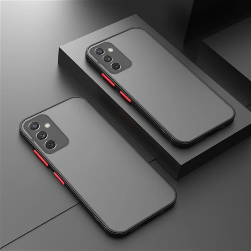 For Samsung Galaxy A35 5G Case TPU + PC Matte Anti Drop Phone Back Cover - Black
