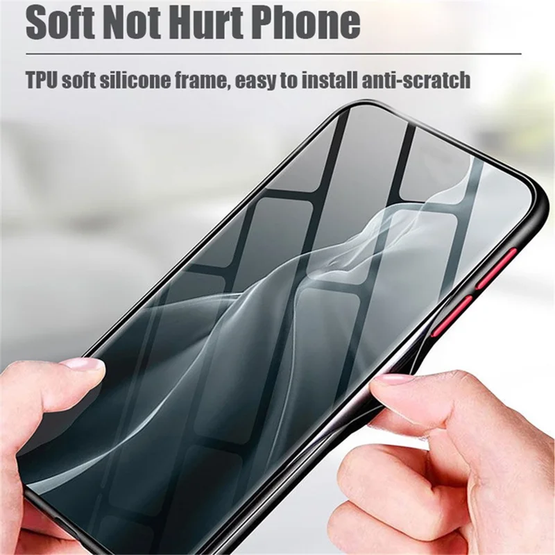For Samsung Galaxy S24 Ultra Case TPU + PC Matte Anti Drop Phone Back Cover - Black