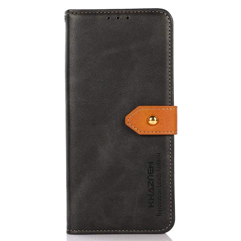 KHAZNEH For Xiaomi Redmi Note 14 Pro 4G Wallet Phone Case Stand Leather Flip Cover - Black