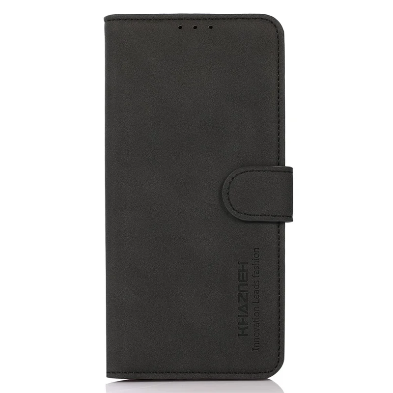 KHAZNEH Custodia a portafoglio in pelle PU per Xiaomi Redmi Note 14 5G - Nero