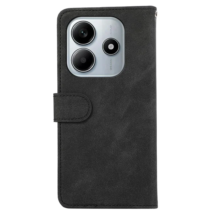 ABEEL Für Xiaomi Redmi Note 14 5G Hülle Farbspritzleder Flip Phone Cover RFID-Blockierung - Schwarz