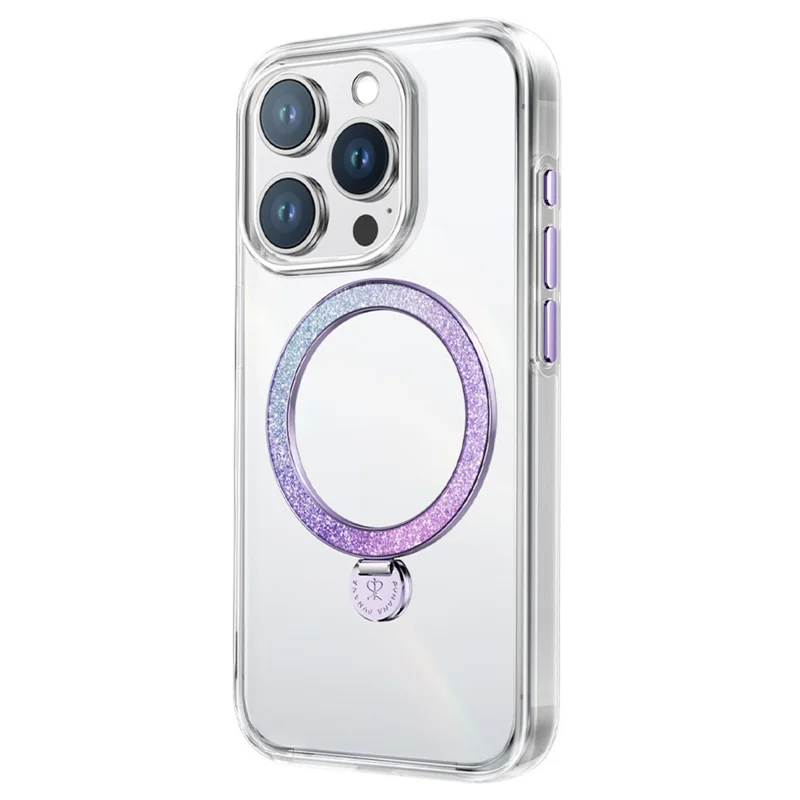 PYNANA PN-15G4 For iPhone 15 Pro Max Kickstand Cover Compatible with MagSafe PC + TPU Case - Purple