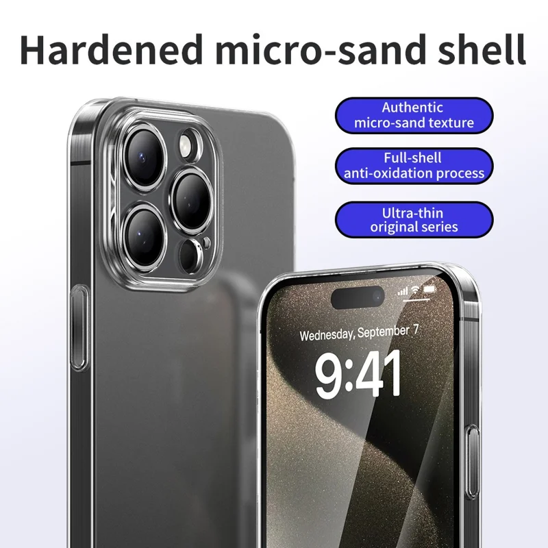 Прозрачный матовый жесткий пластиковый чехол для iPhone 16 Pro Max